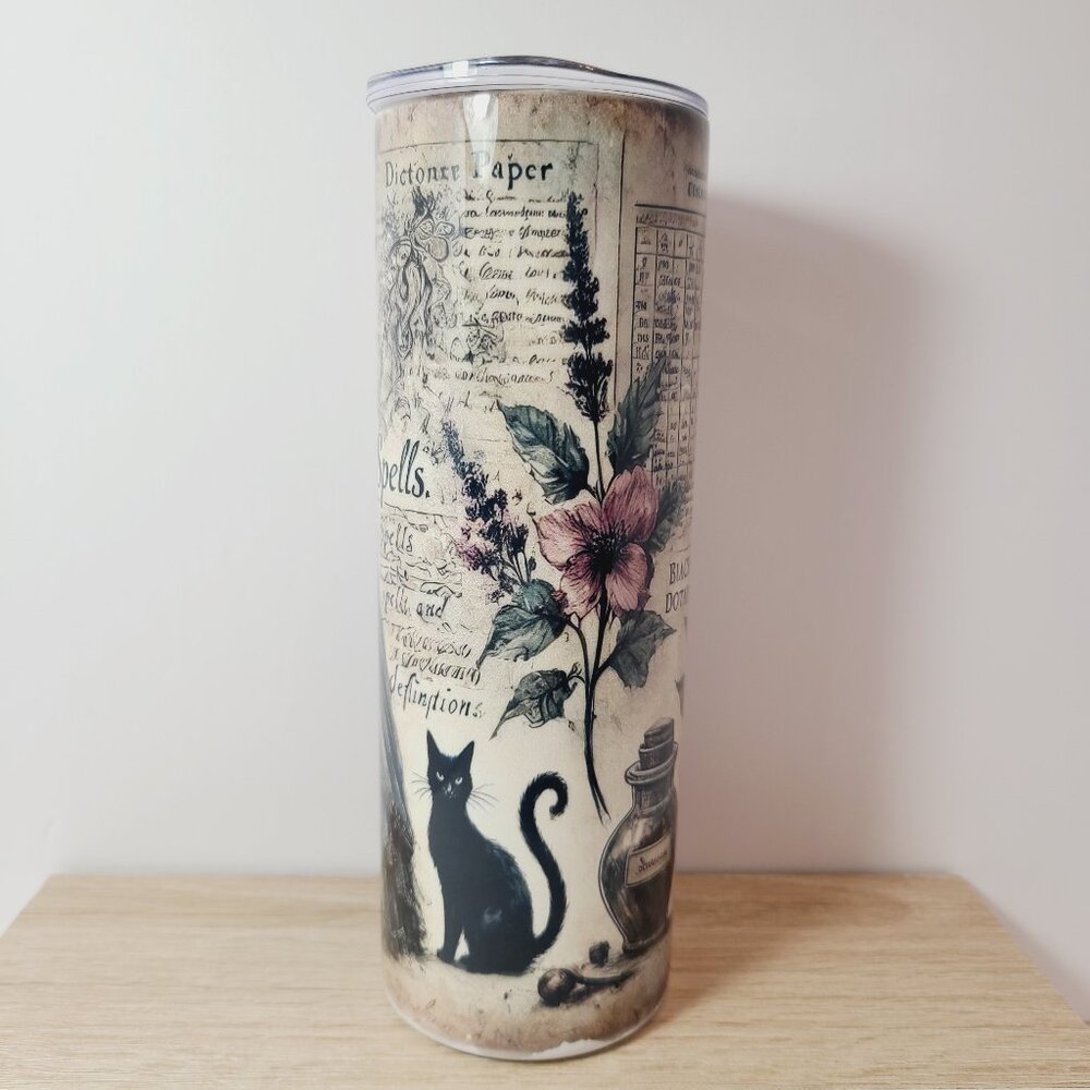Enchantress Spellbook Witch Tumbler – 20 oz | Scott Heil of the Crowing Hen - Picture 4 of 8